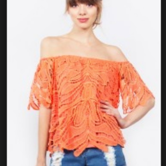 Sugarlips Tops - Over the Shoulder lace top